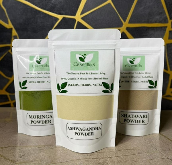 Ashwagandha + Moringa + Shatavari Powder (3-in-1 Deal) Fertility Combo